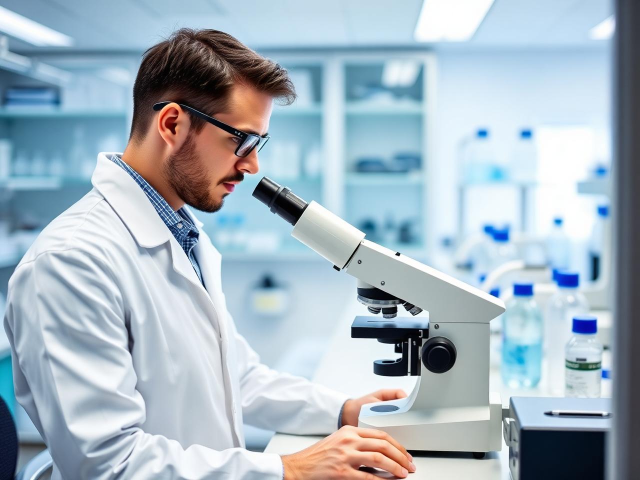 Profissional em laboratório